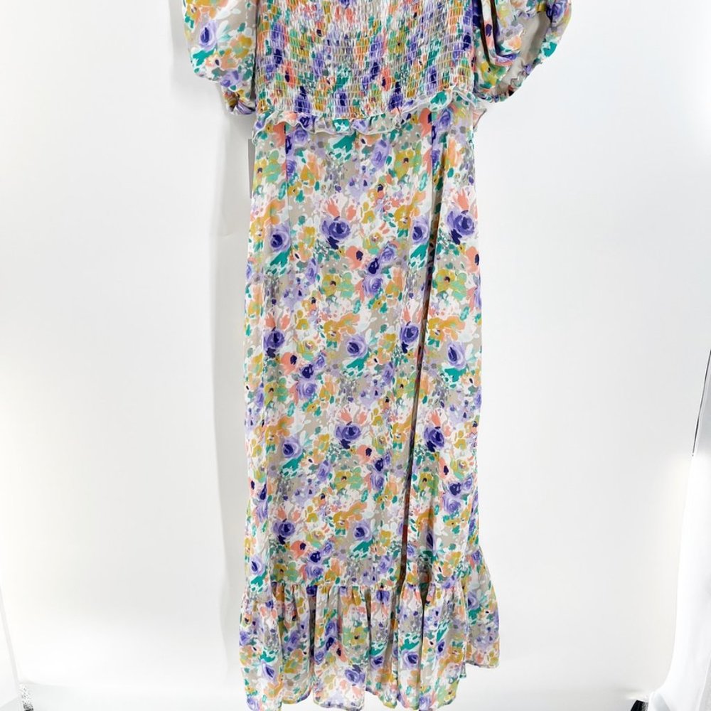 Astr the label BALLOON SLEEVE SWEETHEART FLORAL MAXI Dress Size XL NWT - Picture 13 of 16
